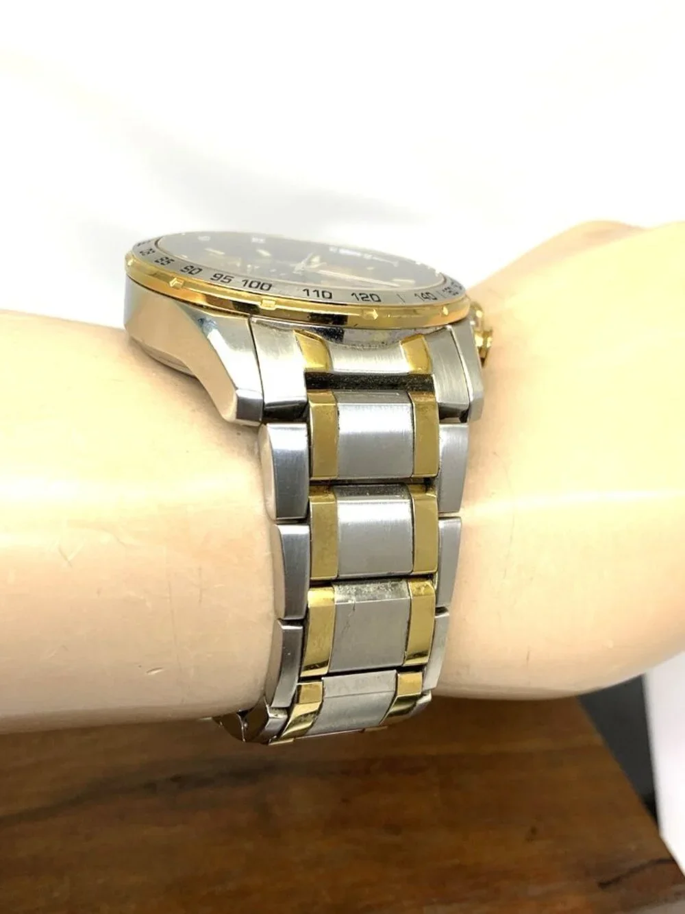 Citizen Men's Watch AT4004-52E Eco-Drive Chronograph Two Tone Stainless Steel